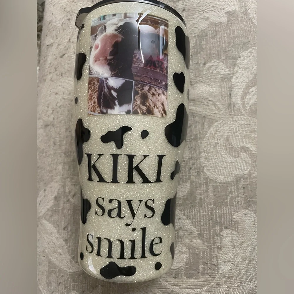 Cow print 30oz tumbler - Picture 1 of 5